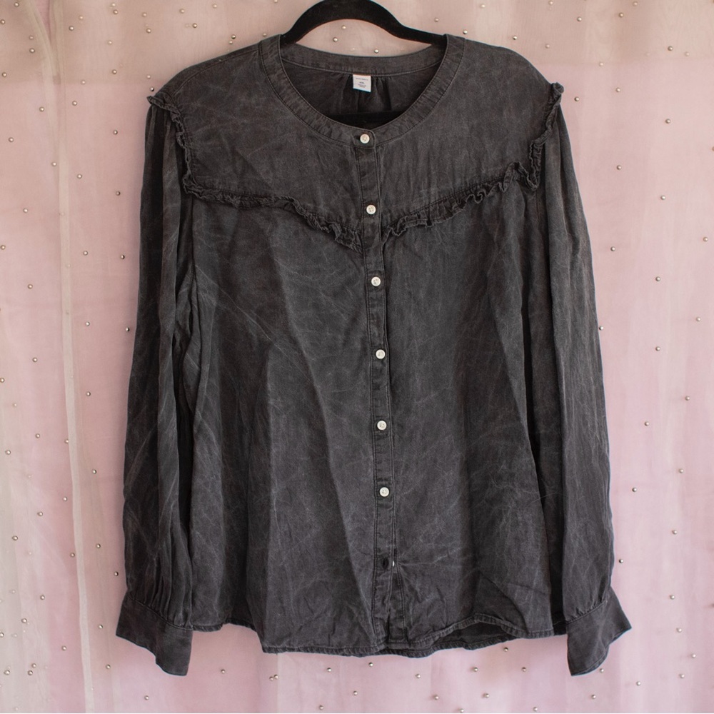 Old Navy Western Frill Button Down